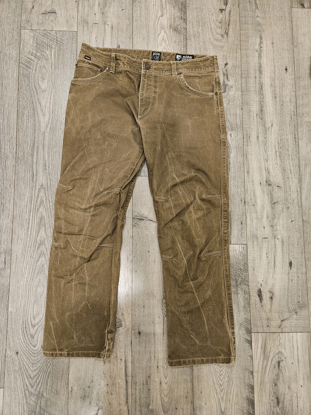 Kuhl The Rydr Tan Brown Canvas Hiking Mens Pants Sz. 36×30